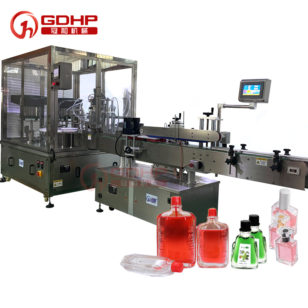 全自动小瓶灌装旋盖贴标线-5